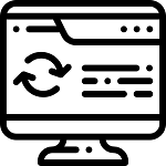 ícono de mantenimiento y actualización del sitio