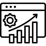 ícono de optimización de sitio web para buscadores (SEO)